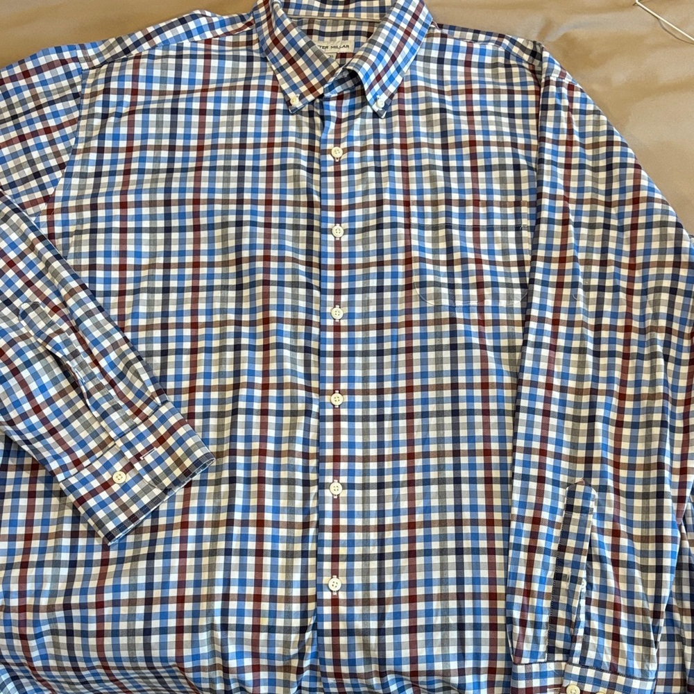 Peter Millar Multicolor Plaid Button Down Shirt